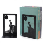 Artistic Deer-Themed Metal Bookends