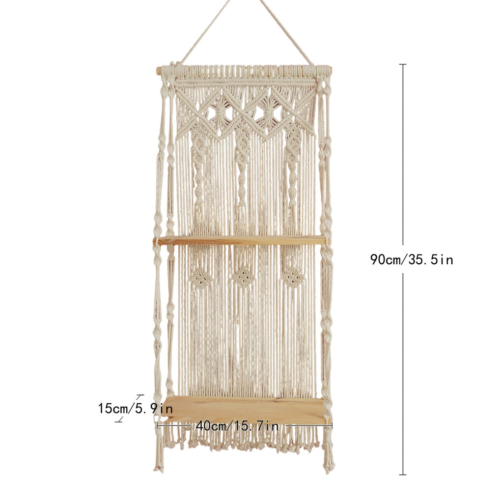 Elegant Macrame Wall Hanging Shelf Bowlift