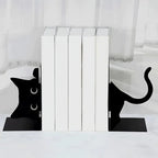 Cat-Shaped Metal Bookends