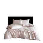 Luxurious cotton satin bed linen set with subtle check pattern and silk matte finish Bowlift