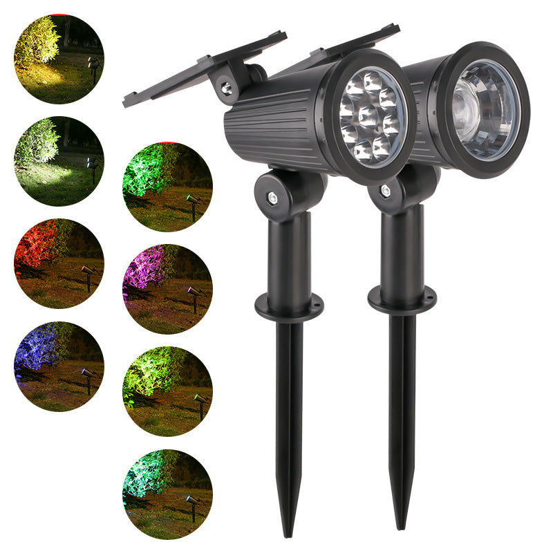 Solar-Powered Adjustable Garden Spotlight With Swivel Stake Bowlift