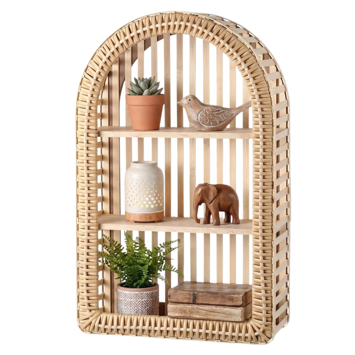 Circular Bamboo Wall Shelf Bowlift