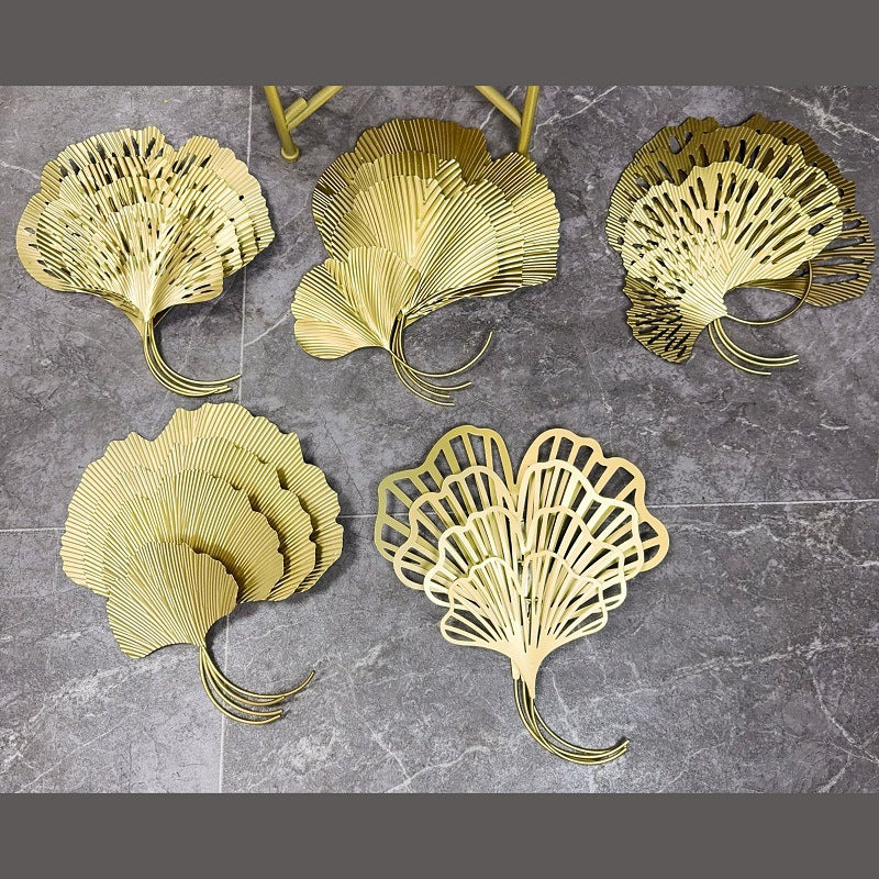Elegant Ginkgo Leaf Wall Art Hooks Bowlift