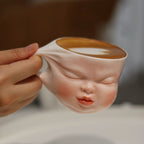 Sweet Blush Sculpted Face Ceramic Coffee Mug