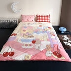 Playful bedding set with dessert illustration print