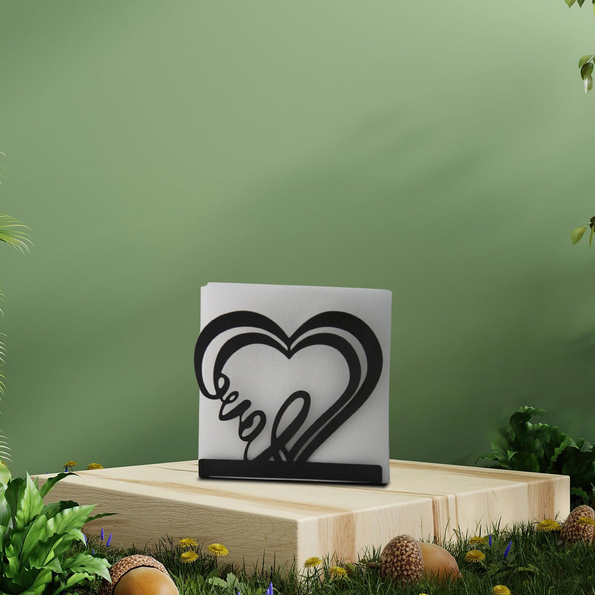 Heart-Shaped Decorative Bookends