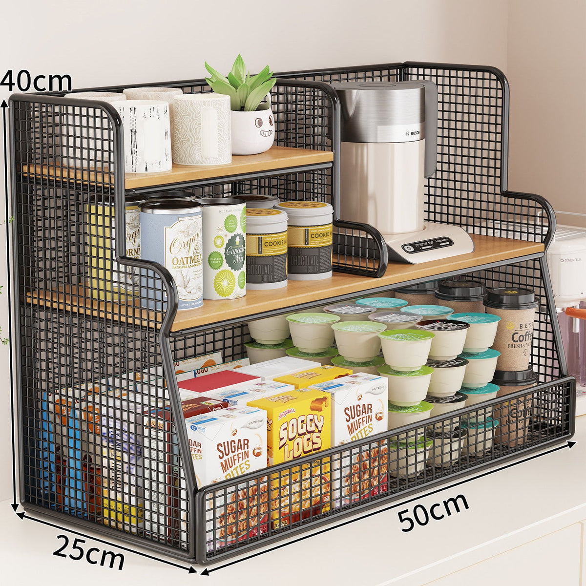 Multi-Tier Kitchen Shelf Organizer Bowlift