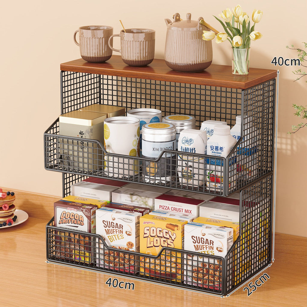Multi-Tiered Rolling Kitchen Storage Rack Bowlift