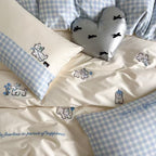 Playful bedding set with dessert illustration print