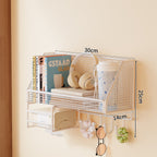 Wall-Mounted Mesh Storage Shelf Bowlift