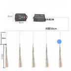 Solar-Powered Starburst Hanging LED Garden Lights With Waterproof Firework-Shaped Clusters And Automatic Dusk-To-Dawn Sensor Bowlift