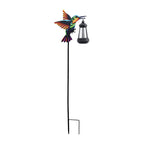 Decorative Hummingbird Solar Garden Stake With Hanging Lantern Bowlift