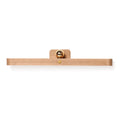 Minimalist Floating Wall Lamp with Brass Ball Accent in Solid Beech Wood Bowlift