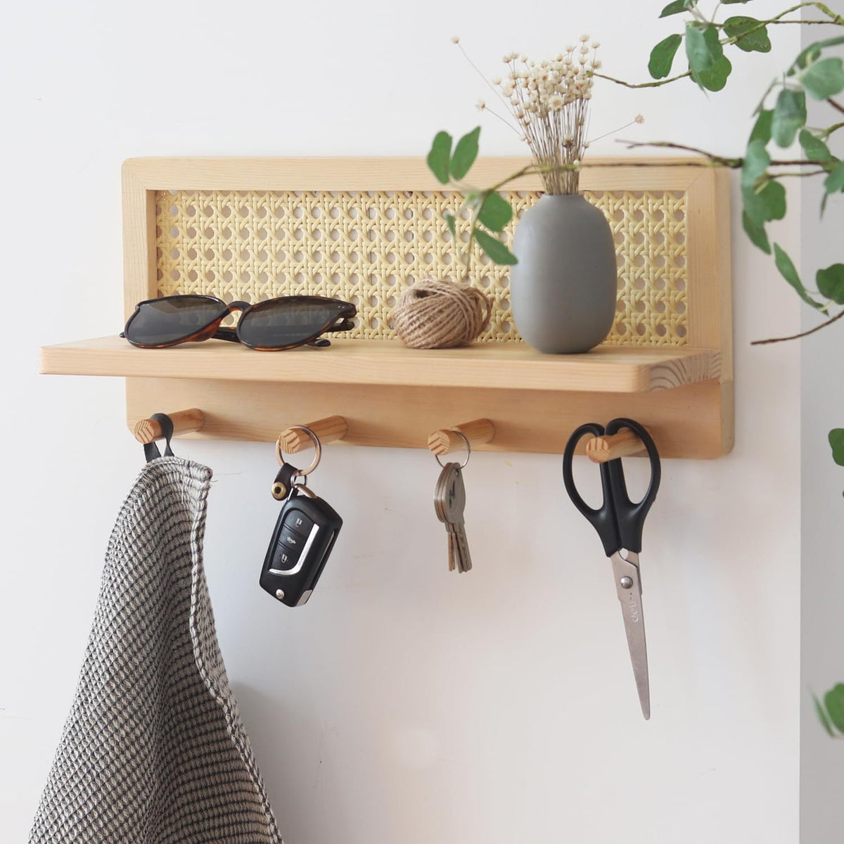 Wall-Mounted Wooden Storage Organizer Bowlift