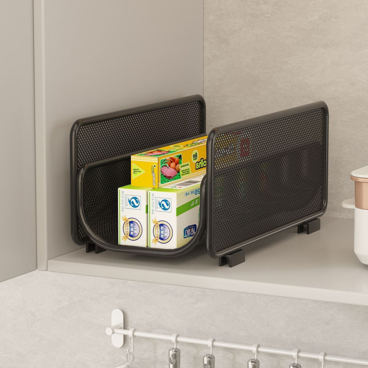 Versatile Under-Shelf Storage Basket Bowlift