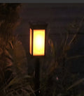 LED Garden Stake Lantern With Frosted Acrylic Panel And Weatherproof Metal Frame Bowlift