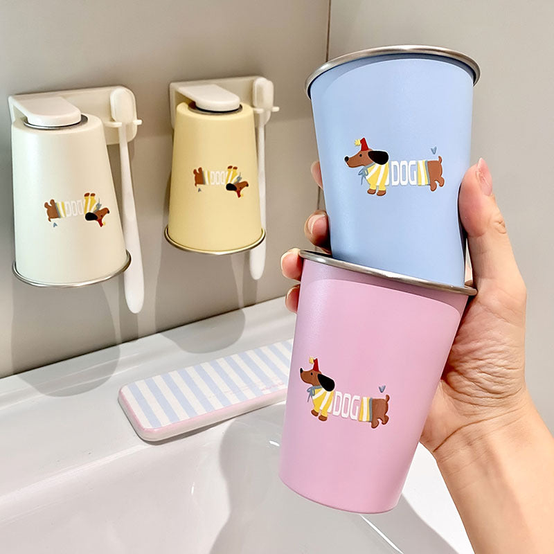 Wall cup holder with creative animal motif Bowlift