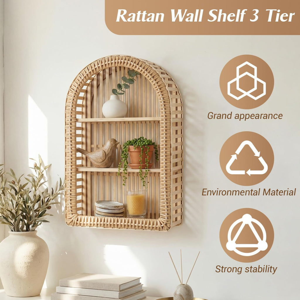 Circular Bamboo Wall Shelf Bowlift