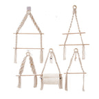 Macrame Hanging Plant Holder with Wooden Rod Bowlift
