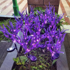 Solar LED Faux Lavender Garden Stake Lights Bowlift