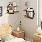 Wall shelf with modern honeycomb design Bowlift