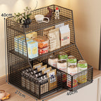 Rustic Two-Tier Storage Shelf Bowlift