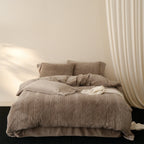 Luxurious textured chenille cuddle bedding set