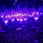 Solar LED Faux Lavender Garden Stake Lights Bowlift