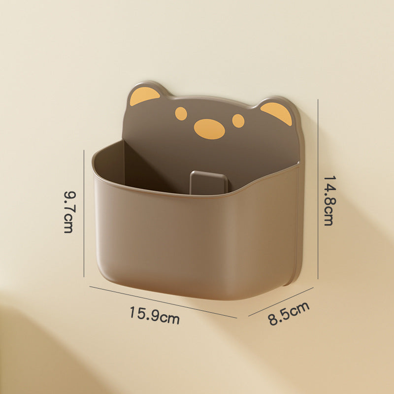 Wall-Mounted Cute Bear-Themed Storage Organizer Bowlift