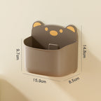Wall-Mounted Cute Bear-Themed Storage Organizer Bowlift