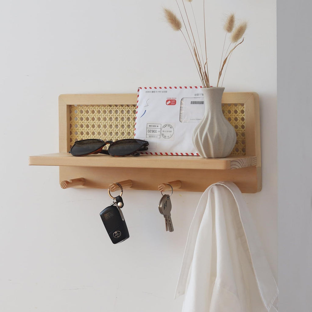 Wall-Mounted Wooden Storage Organizer Bowlift