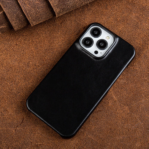 Zevolim | Oil Wax Genuine Leather Apple iPhone Case