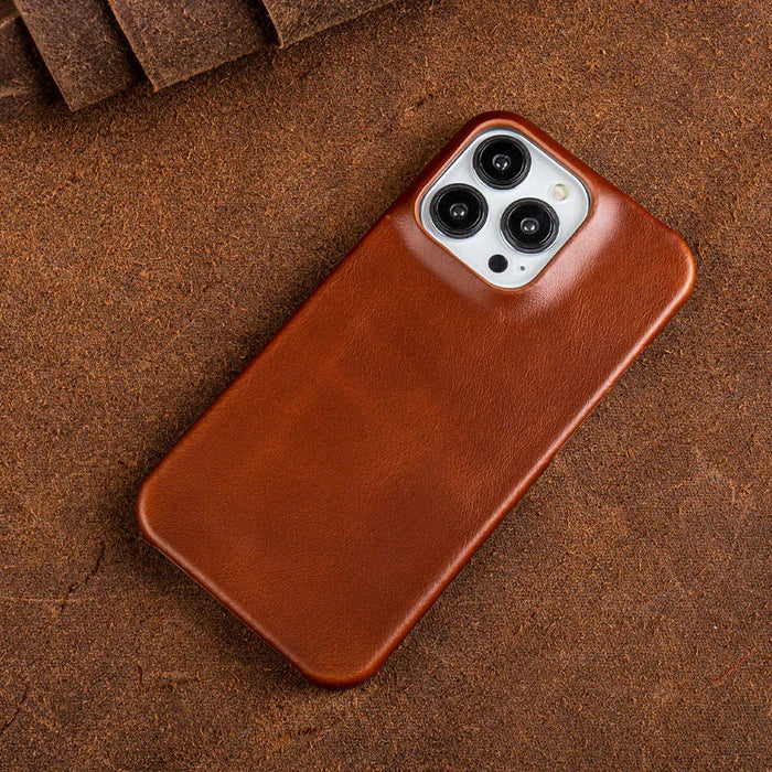 Zevolim | Oil Wax Genuine Leather Apple iPhone Case