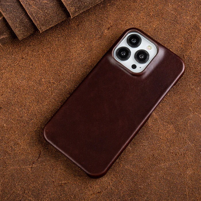 Zevolim | Oil Wax Genuine Leather Apple iPhone Case