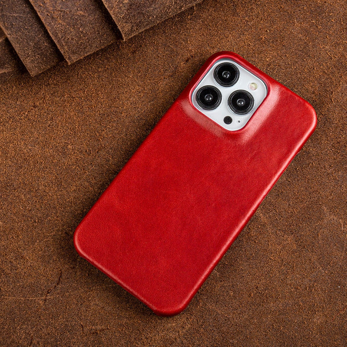 Zevolim | Oil Wax Genuine Leather Apple iPhone Case