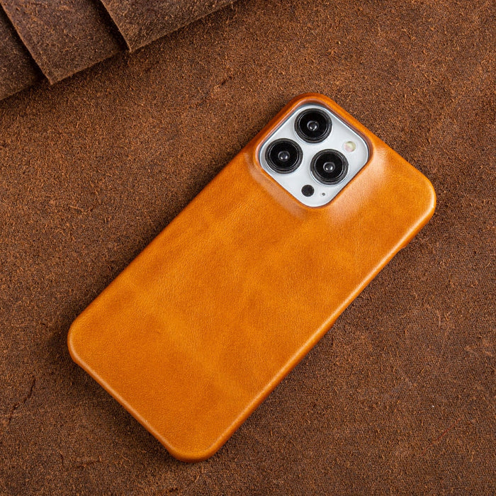 Zevolim | Oil Wax Genuine Leather Apple iPhone Case