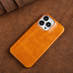 Zevolim | Oil Wax Genuine Leather Apple iPhone Case
