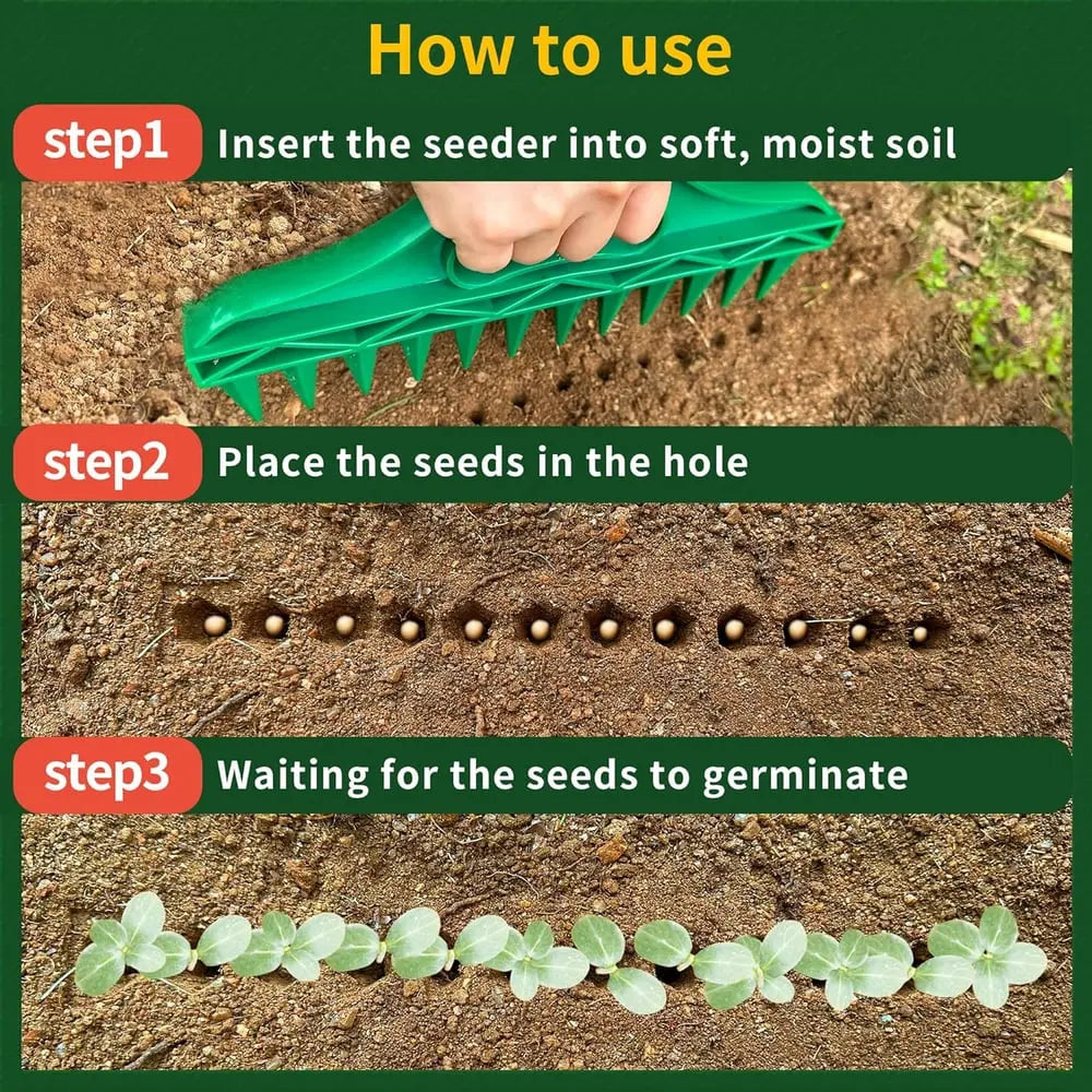Zevolim| Plant dibber with 12-hole template – Easy even seed sowing