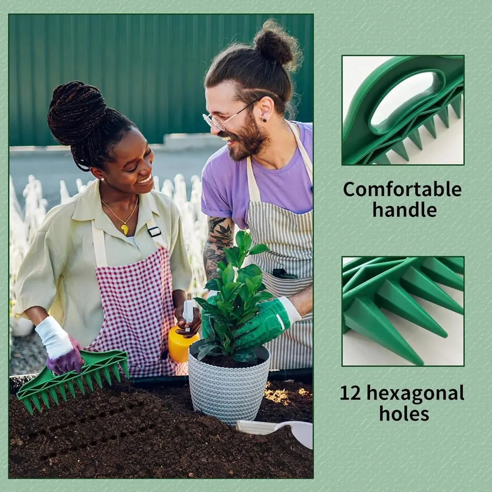 Zevolim| Plant dibber with 12-hole template – Easy even seed sowing