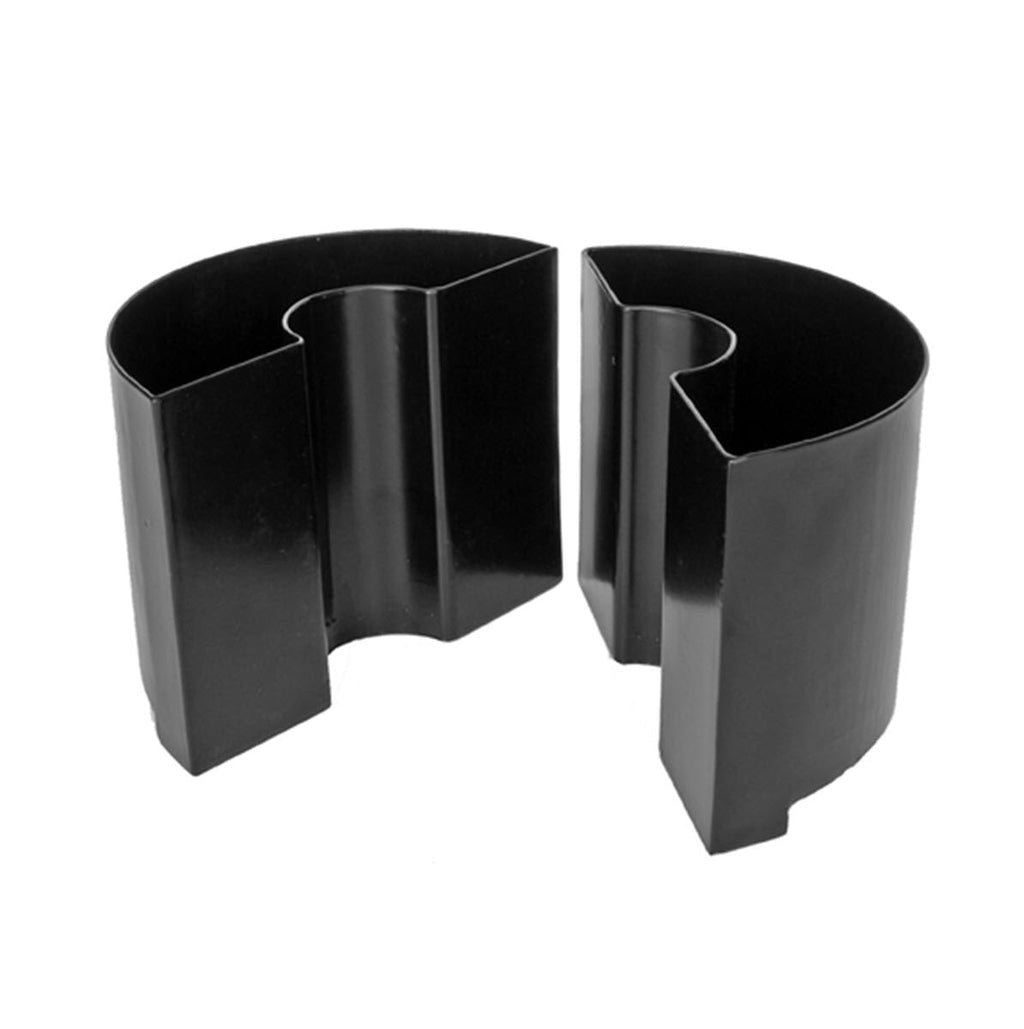 Picnic Tabletop Planter. Modern Umbrella Planter, Black Galvanized Steel 2 pc, Small - Large