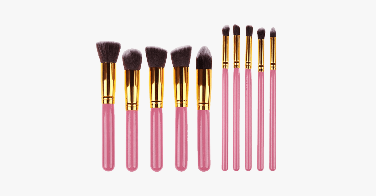 10-piece handcrafted Kabuki brush set – Blend makeup stylishly