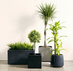 Alora Steel Cube Planter - Architectural Heavy Duty (16 Guage) Indoor / Outdoor Block (10" / 14" / 18" / 23" Square)