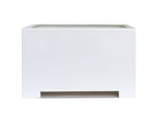Alora Fiberglass Rectangle Planter - Long Block, Gloss White - Indoor / Outdoor (13"/ 19" / 24")