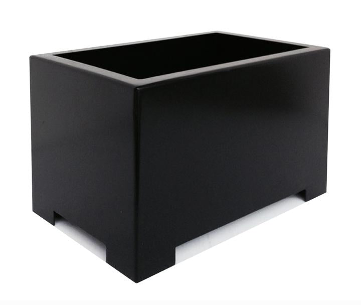 Alora Steel Rectangle Planter - Architectural Long Block (16 Guage Metal) Indoor / Outdoor Box (13" - 23" Long)