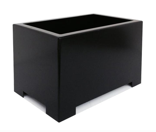 Alora Steel Rectangle Planter - Architectural Long Block (16 Guage Metal) Indoor / Outdoor Box (13" - 23" Long)