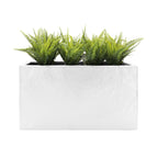 Thomas Faux Concrete Long Block Planter - Steel Reinforced Architectural Fiberglass w/ Drainage (30" L x 16" W x 16" Tall)