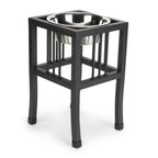 Baron Single Diner - Modern Mission Wrought Iron Stand w/ Single Elevated Dog Bowl (5.5" / 8" / 10"/ 18" Tall)
