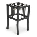 Baron Single Diner 18" Tall XL - Wrought Iron Stand, Elevated Dog Bowl Food, Water
