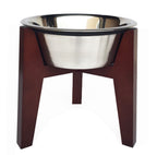 Henry Single Diner - Mid Century Modern Maple Hardwood Stand, Elevated Dog Bowl Food, Water (6" / 10" / 15" Tall)