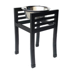 Moretti Single Diner - Modern, Architectural Metal Elevated Dog Bowl Stand (5.5" / 12" / 18" Tall)